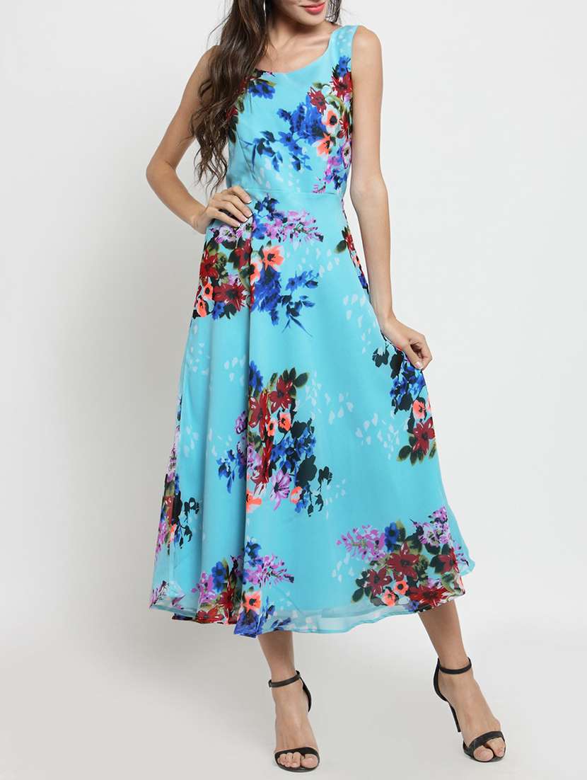 floral fit & flare dress