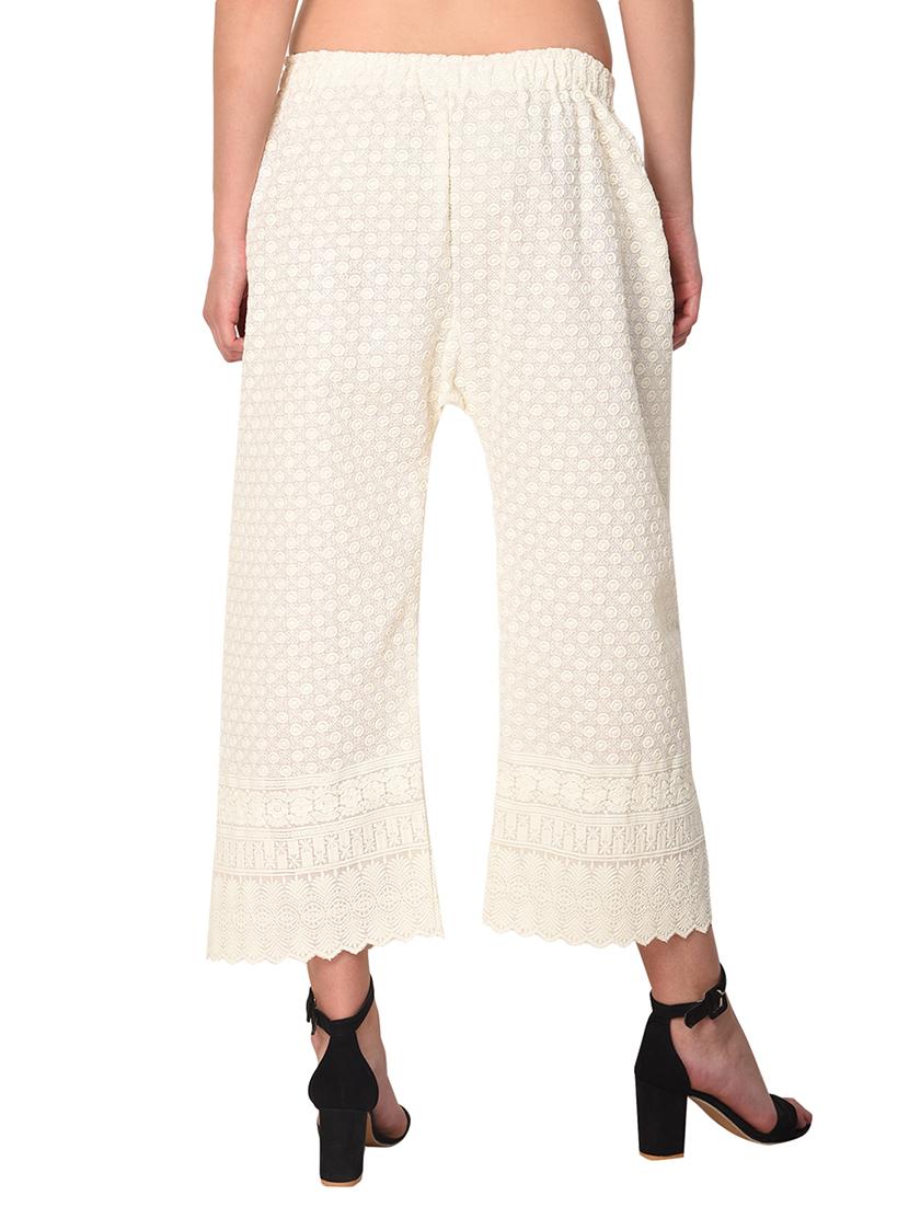 set of 2 chikankari straight palazzo - 15395529 - Standard Image - 6