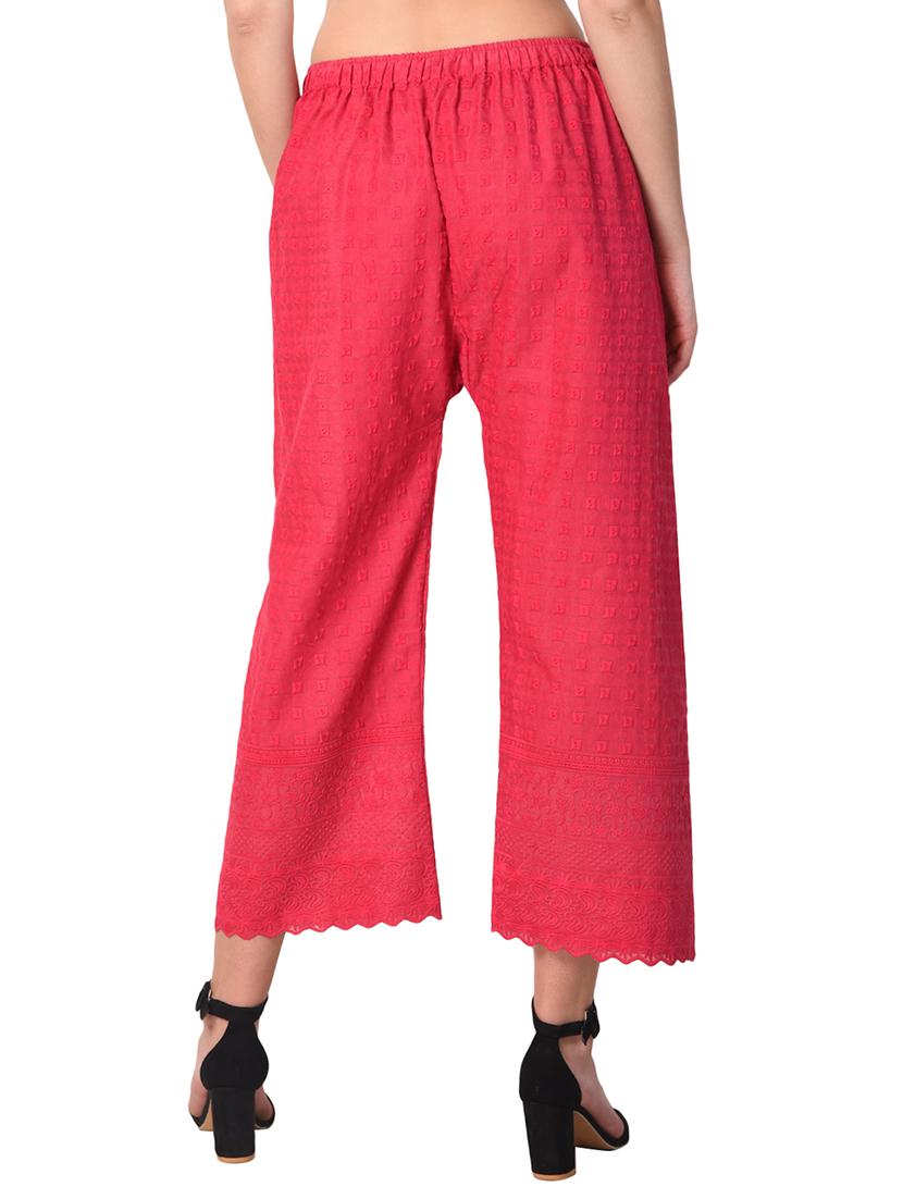 set of 2 chikankari straight palazzo - 15395530 - Standard Image - 6