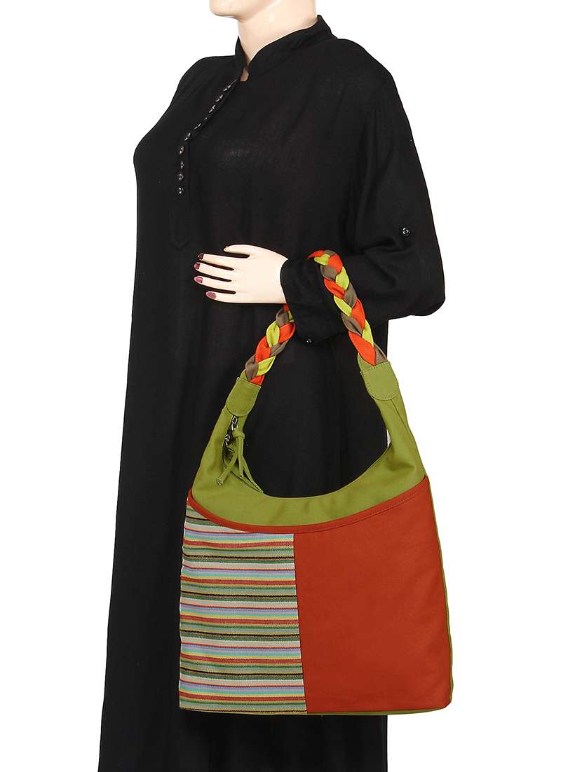 red canvas handbag - 15399347 -  Standard Image - 4