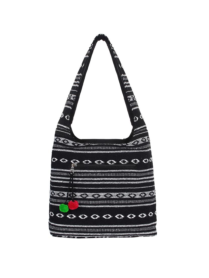 black canvas handbag - 15399361 - Standard Image - 1