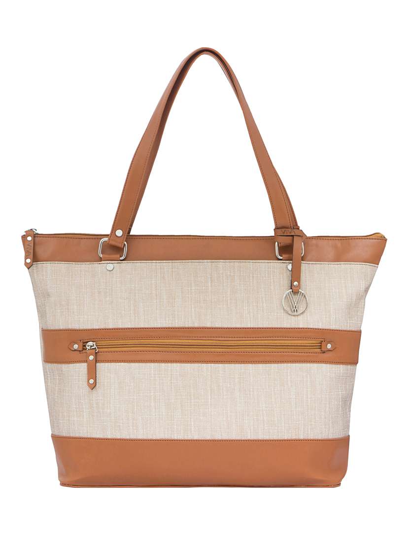 beige leatherette (pu) handbag
