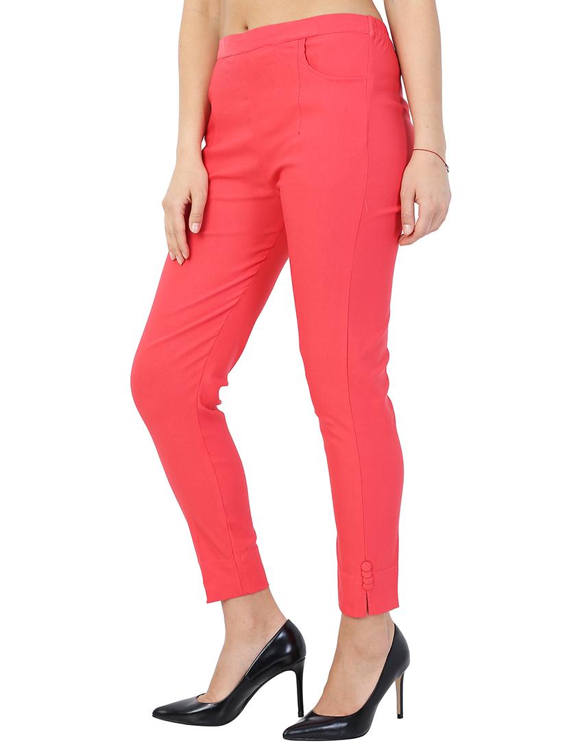 slim fit cigarette pants trousers - 15410916 - Standard Image - 1