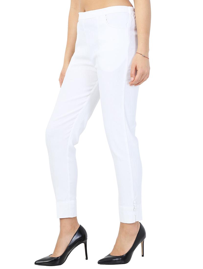 slim fit cigarette pants trousers - 15410919 - Standard Image - 1