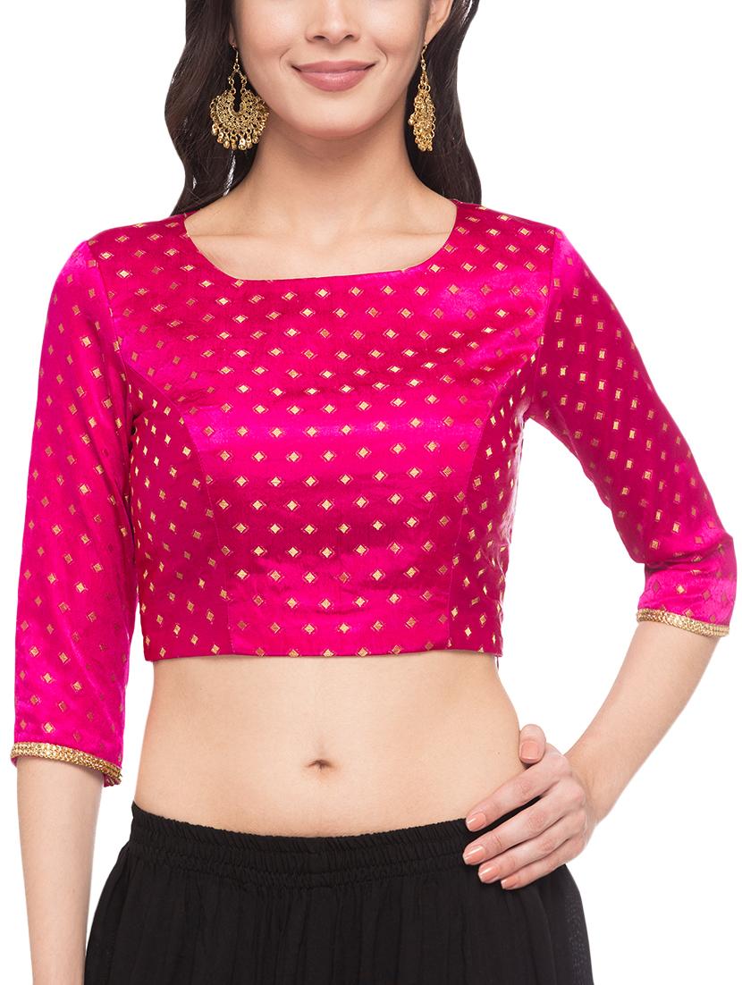 zari jacquard blouse