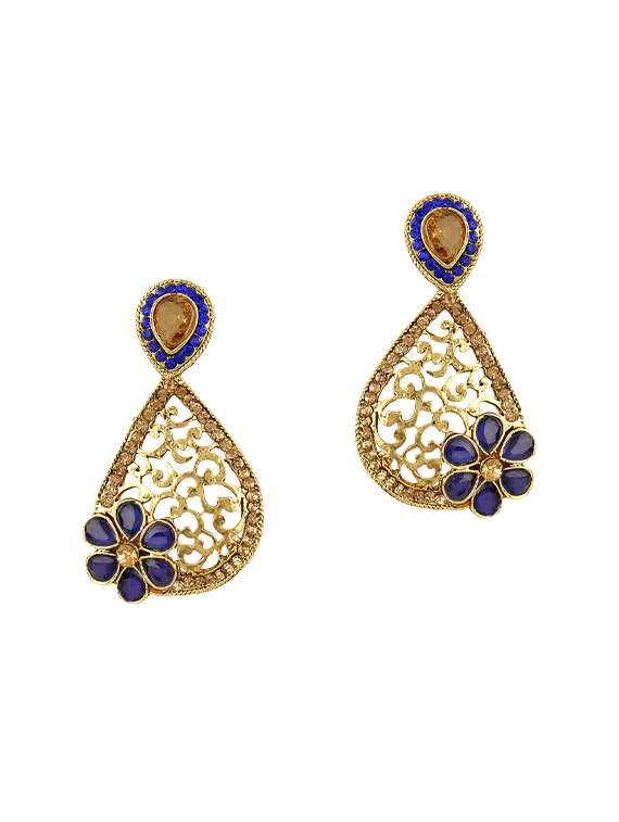 blue drop earrings