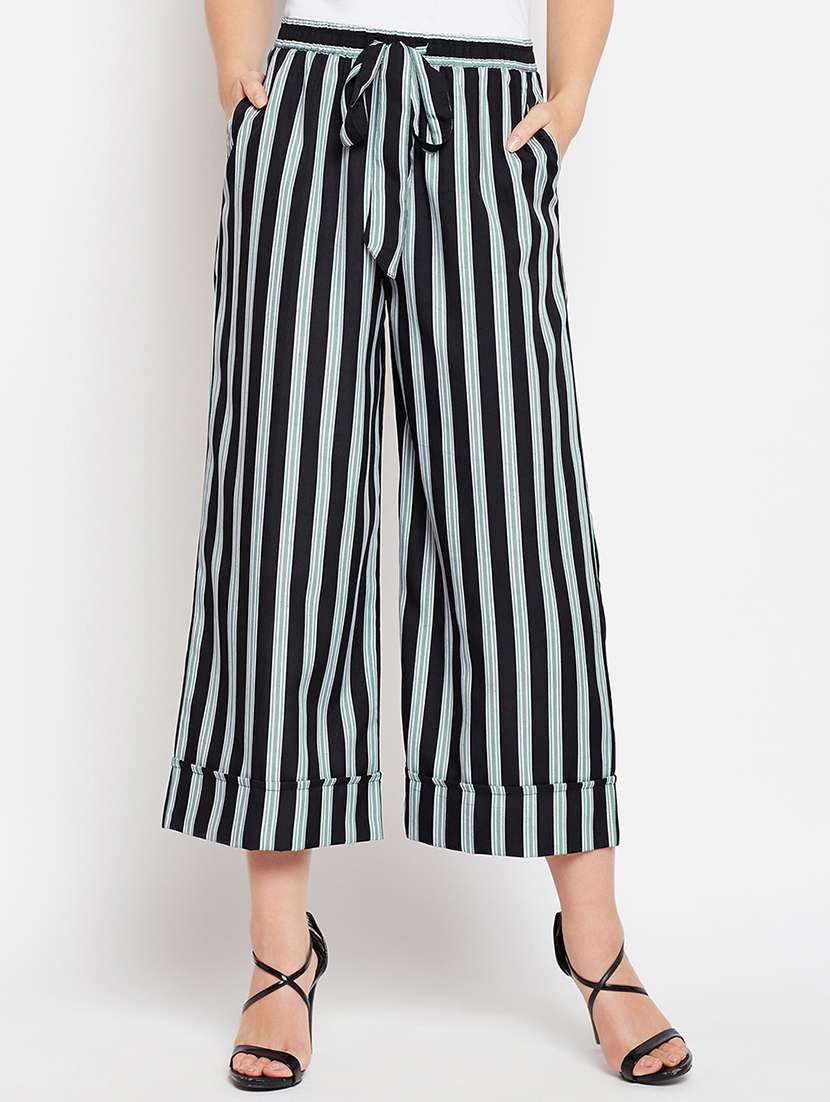 striped belted palazzo