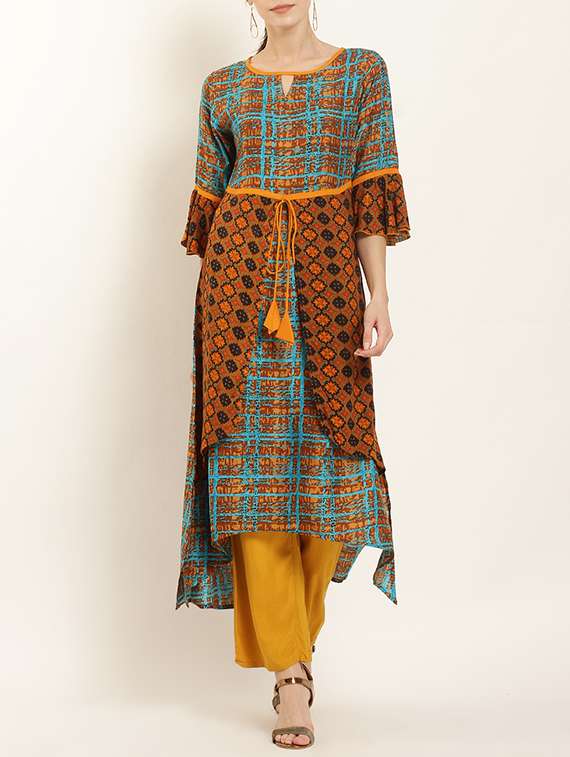 women's layered kurta