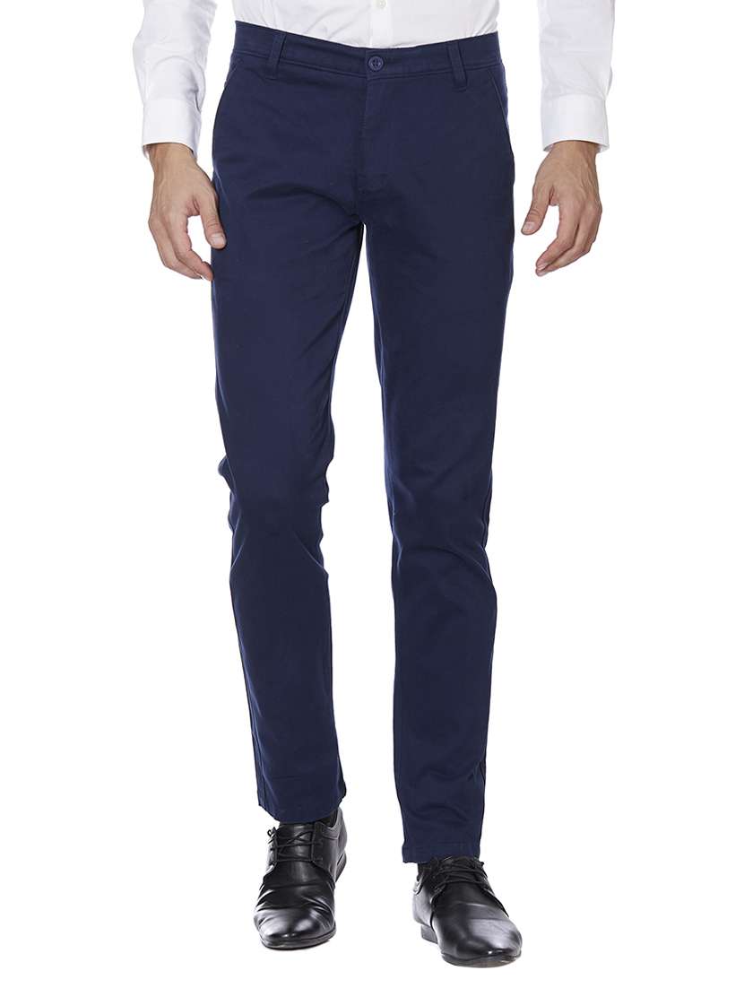 blue cotton chinos