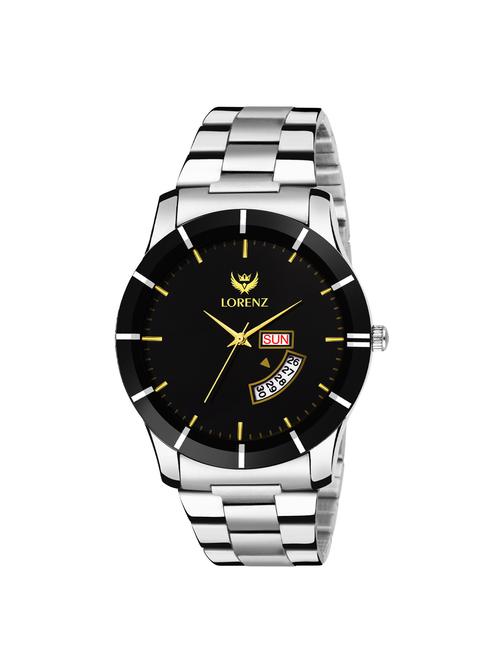 lorenz day & date stainless steel analog watch- mk-1091a - 15420319 -  Standard Image - 0