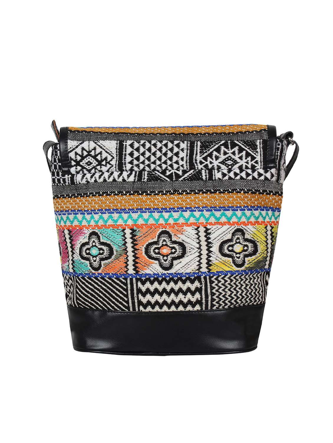 multi colored cotton sling bag - 15421002 -  Standard Image - 1