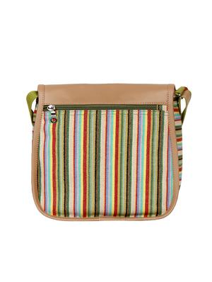 multi colored canvas regular sling bag - 15421009 -  Standard Image - 1