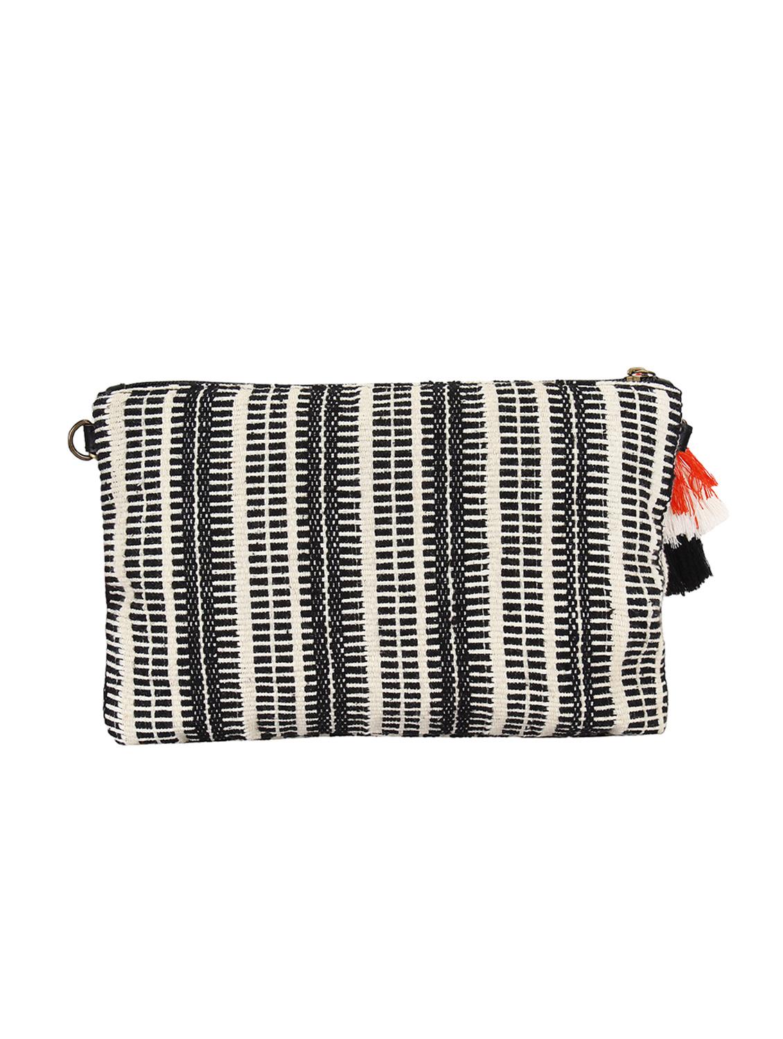 black textured messenger sling bag - 15421033 -  Standard Image - 1