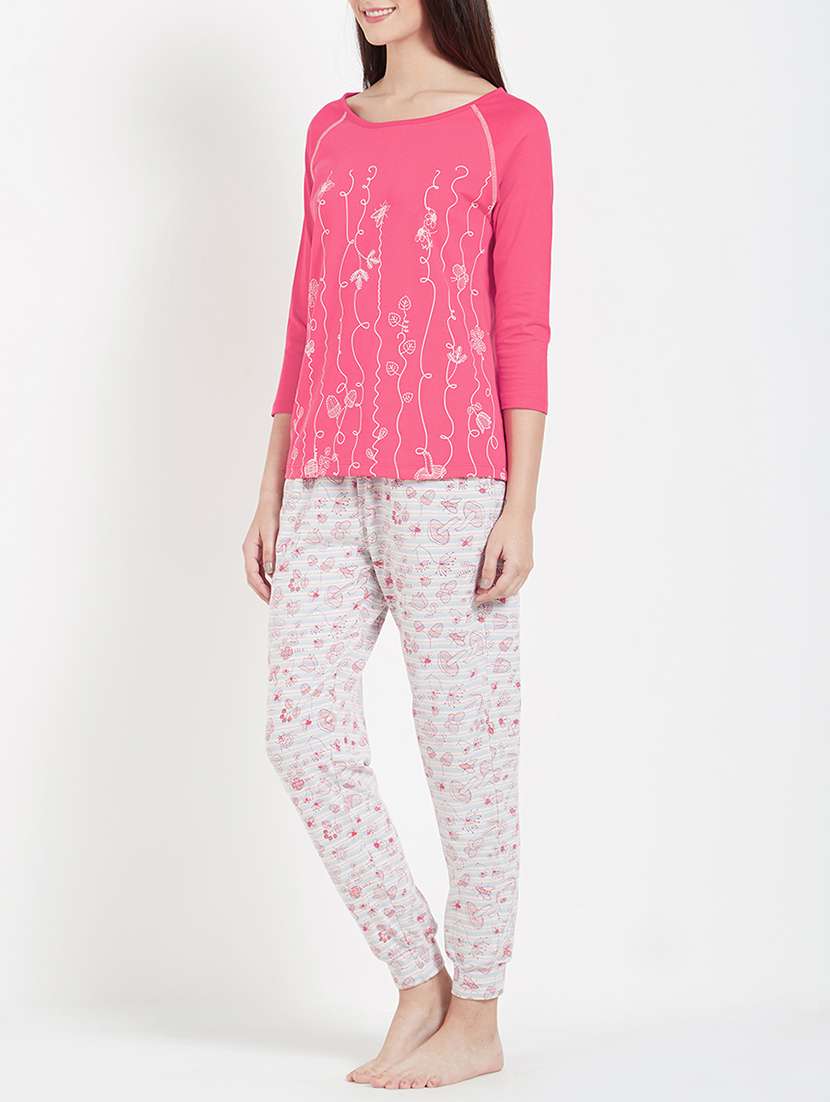 printed nightwear pajama set - 15426628 -  Standard Image - 1