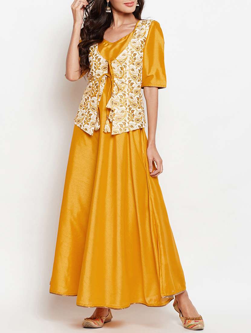 a-line kurta with jacket