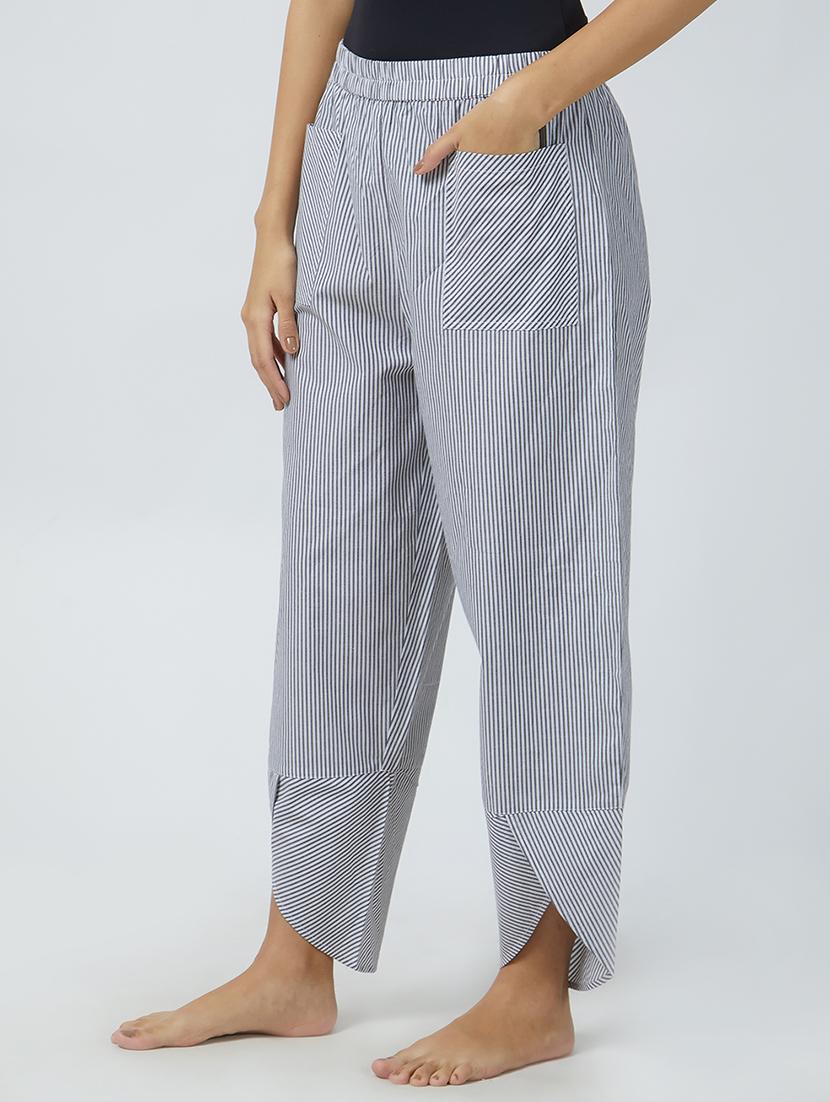 overlap hem striped pajama - 15427103 - Standard Image - 1