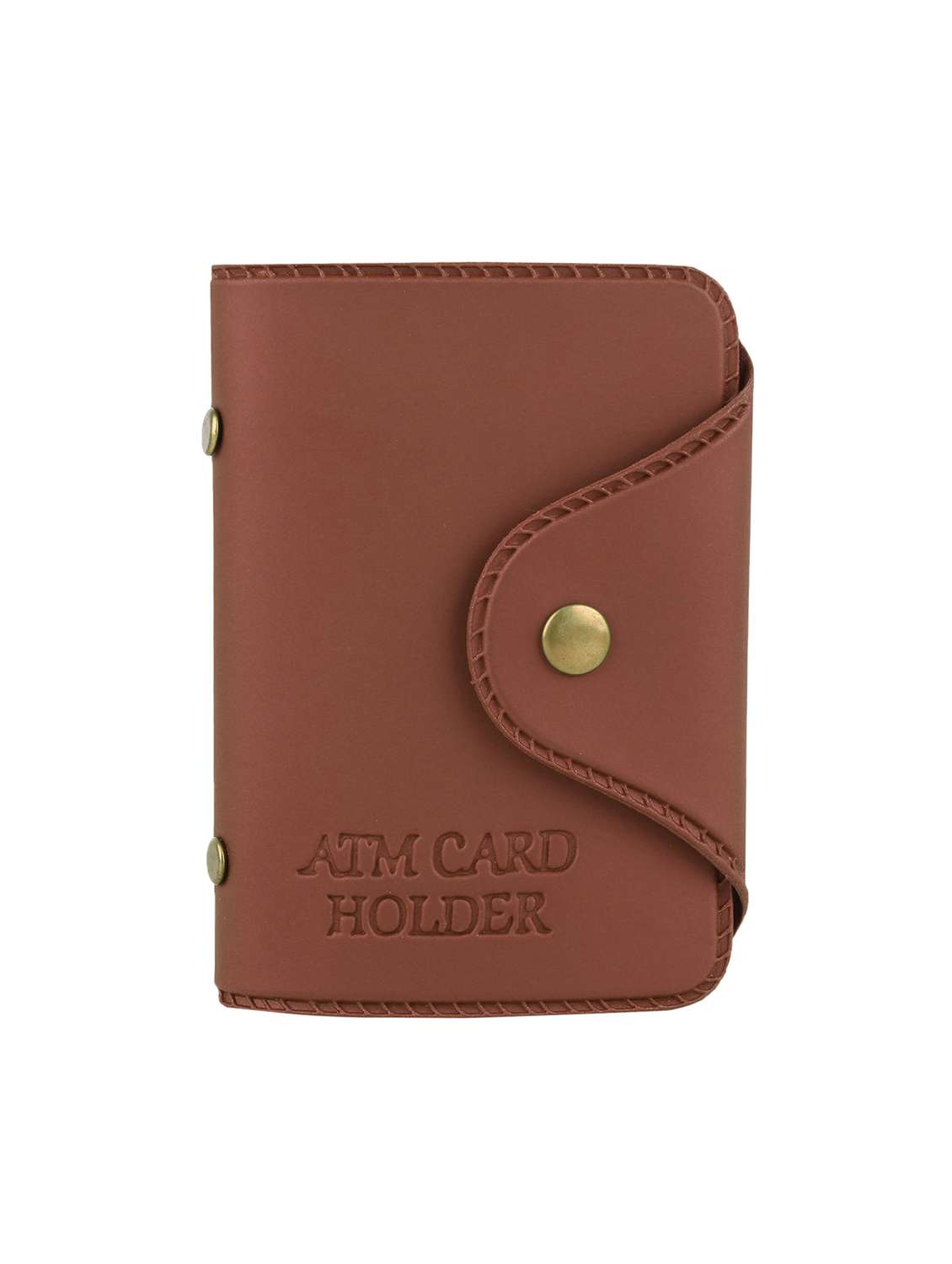 brown leatherette wallet