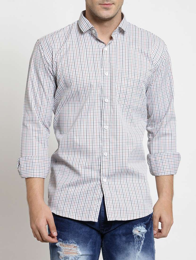 white cotton casual shirt