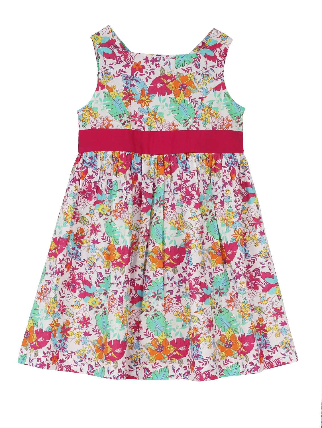 girls square neck sleeveless frock
