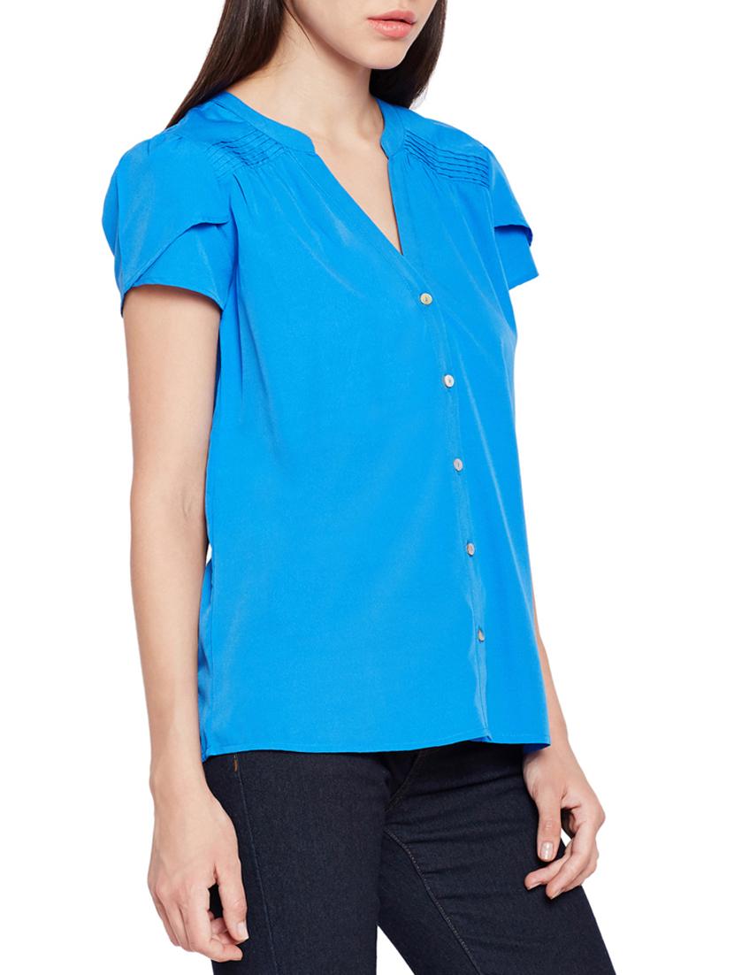 tulip sleeved pin tucks detail top - 15431283 - Standard Image - 1