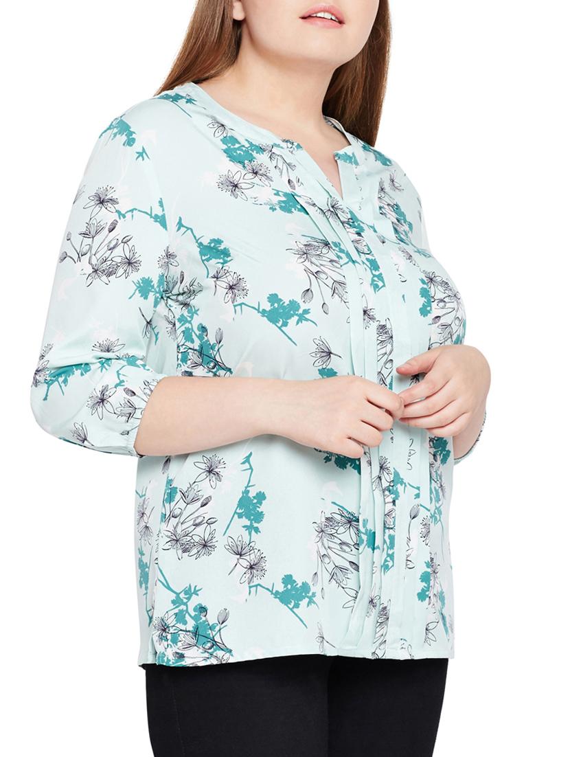floral pleated front plus top - 15431307 - Standard Image - 1
