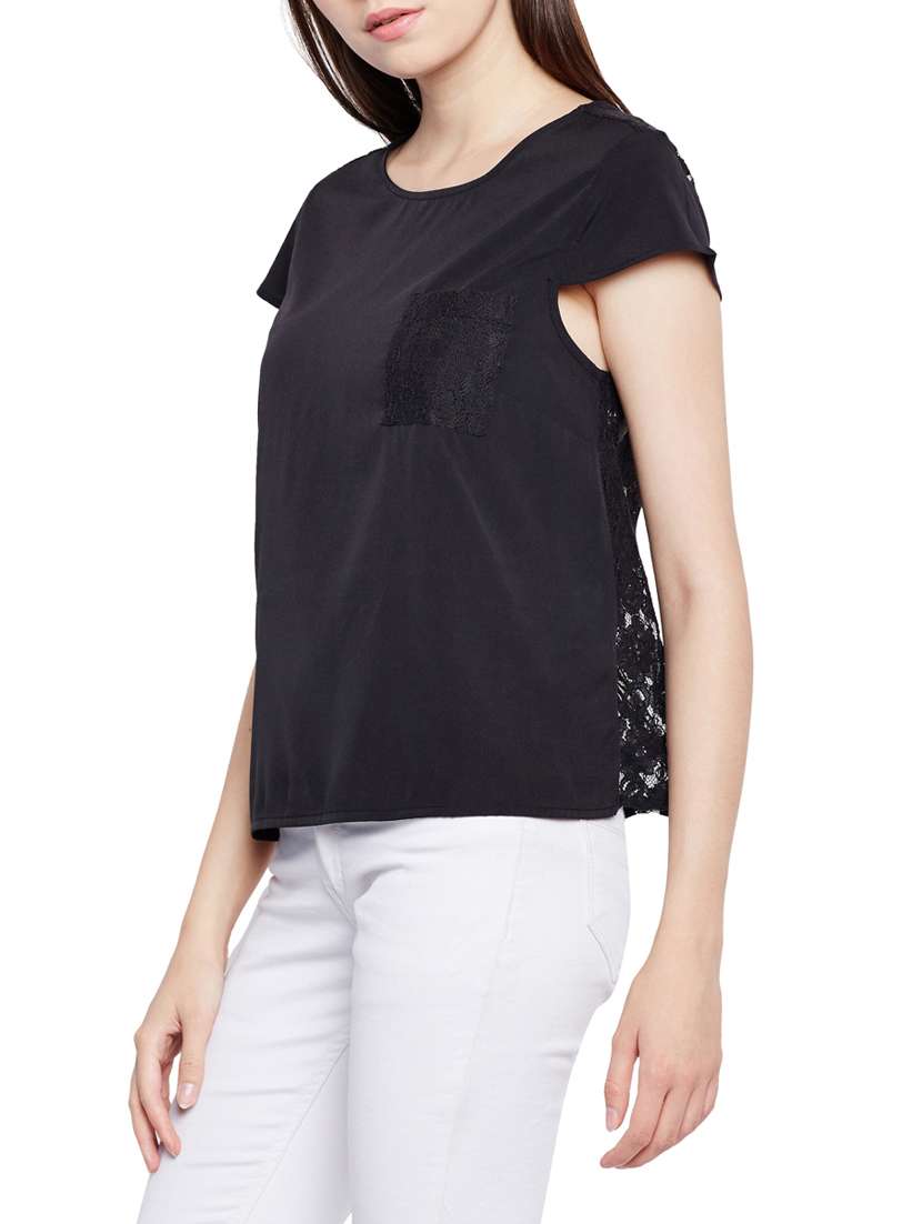 women's straight round neck top - 15431343 -  Standard Image - 1