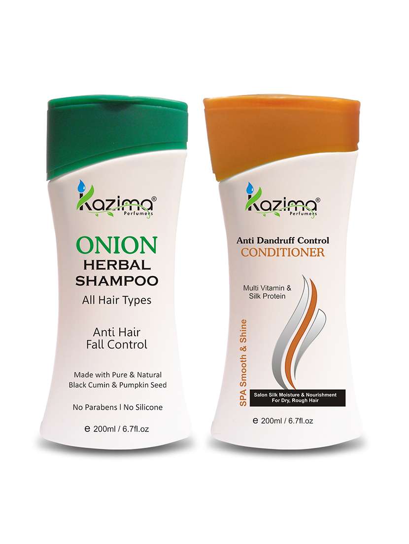 kazima onion herbal shampoo & kazima anti dandruff control conditioner 