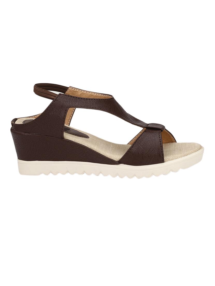 brown slip on wedges - 15431767 -  Standard Image - 1