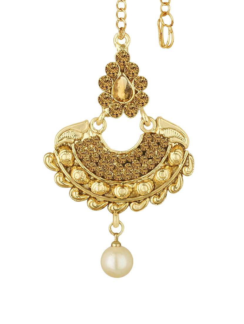 gold metal maangteeka - 15431885 -  Standard Image - 1