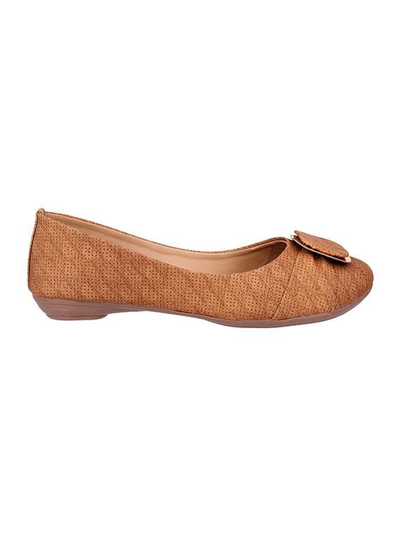 tan slip on ballerinas - 15433341 - Standard Image - 1