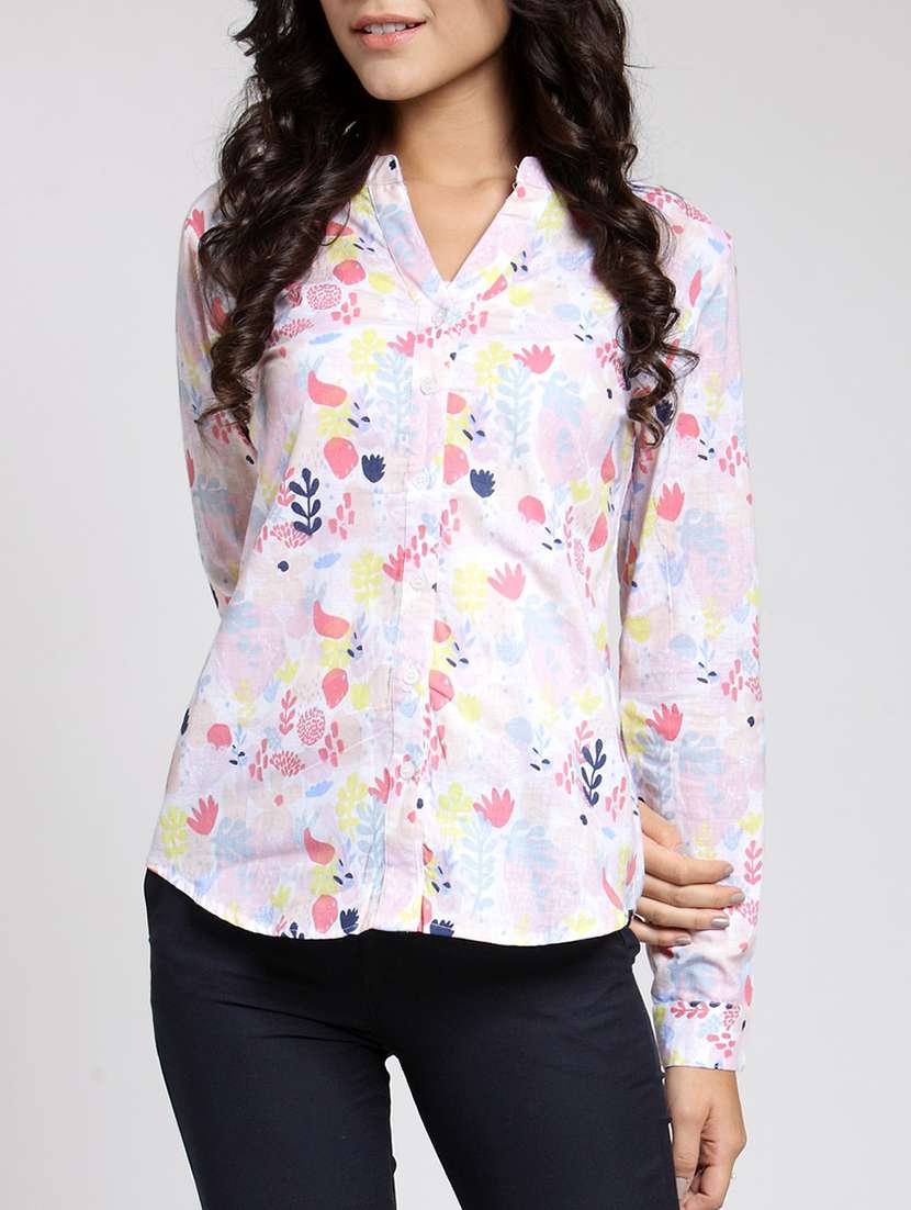 long sleeved printed shirt
