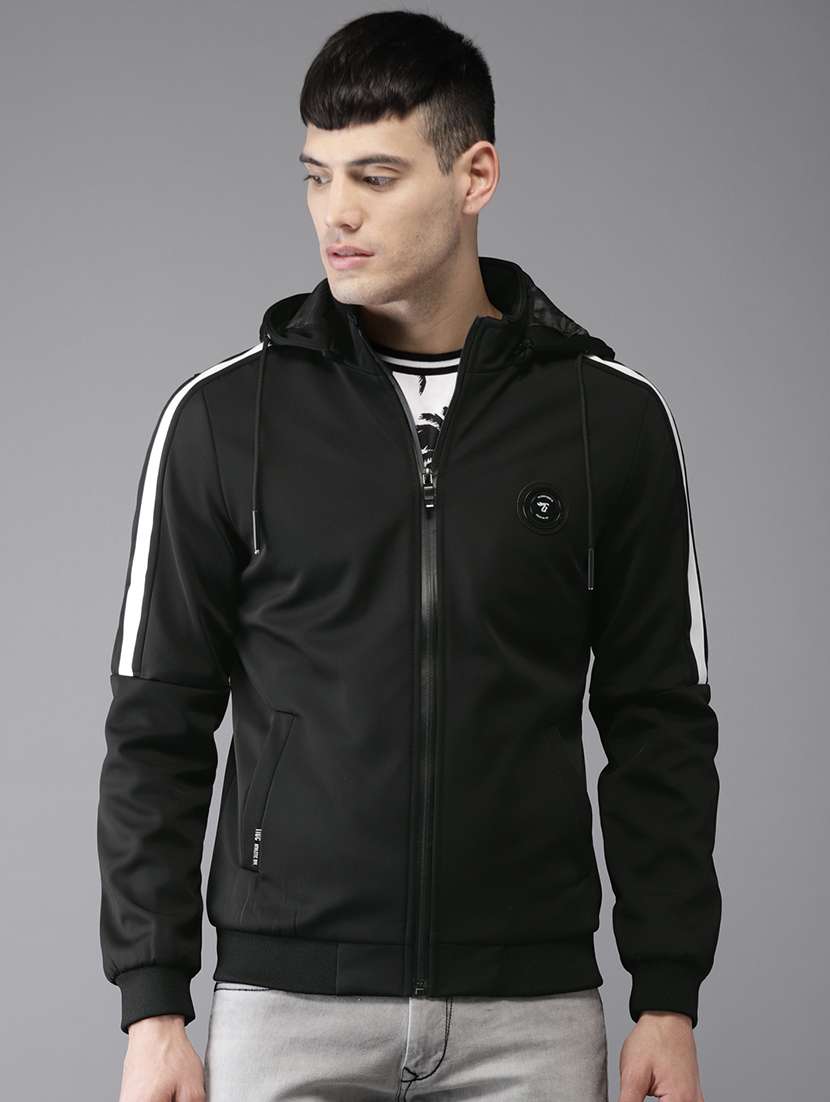 black polyester sweatshirt
