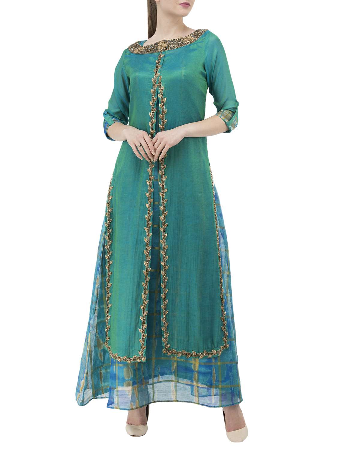 layered embellished kurta