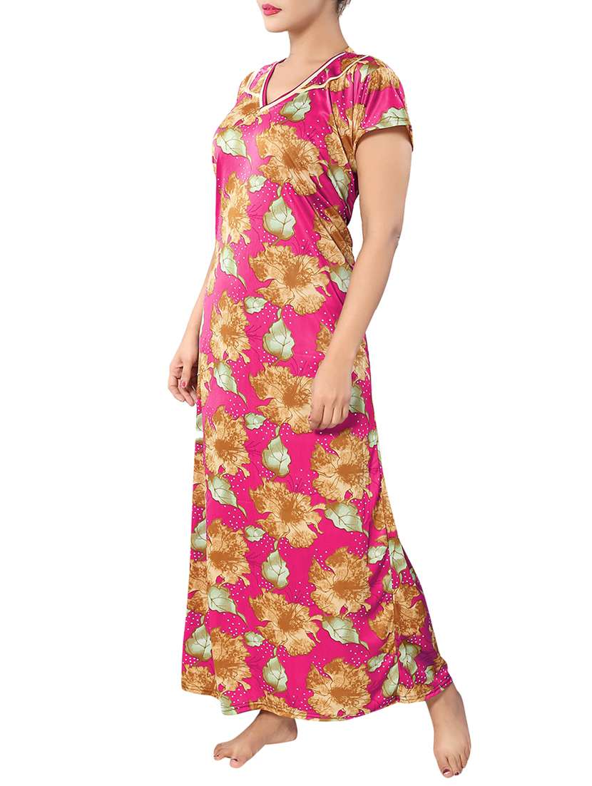 floral nightwear gown - 15436798 - Standard Image - 1