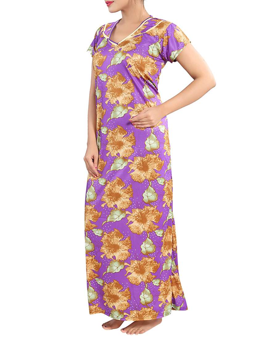floral nightwear gown - 15436799 -  Standard Image - 1