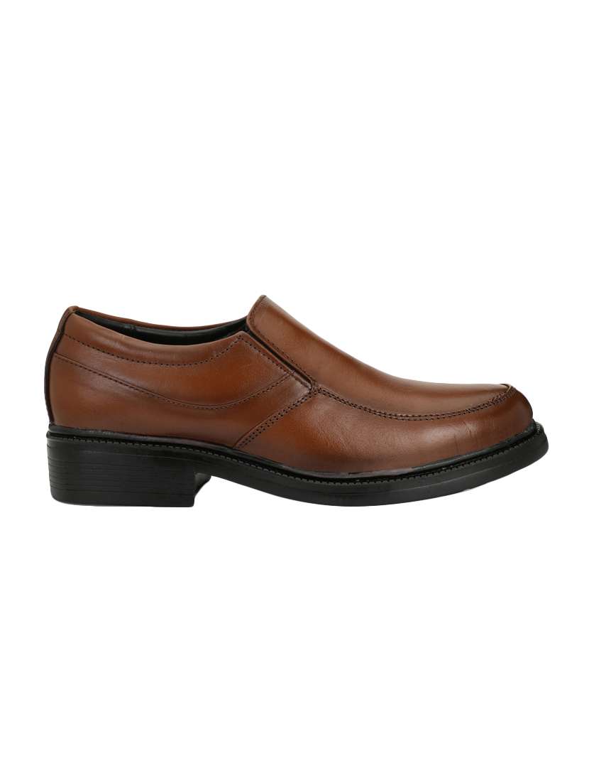 brown leather formal slip ons - 15436987 -  Standard Image - 1