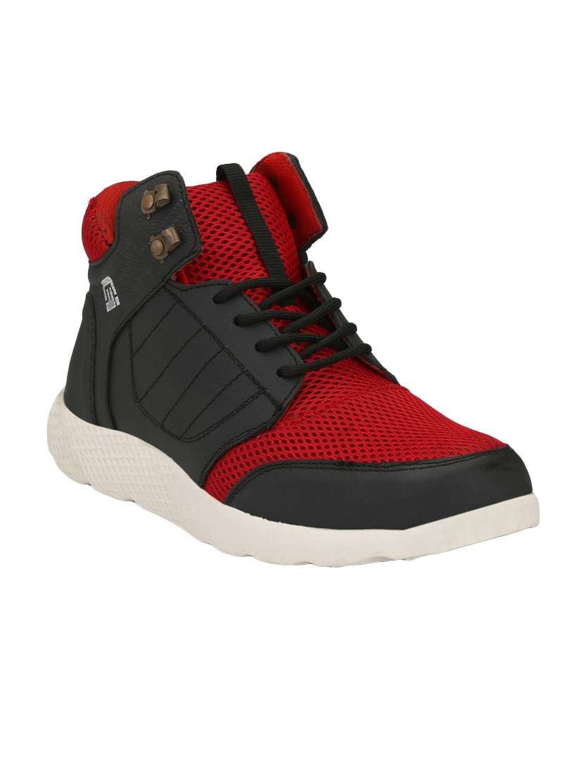 red mesh sport shoes