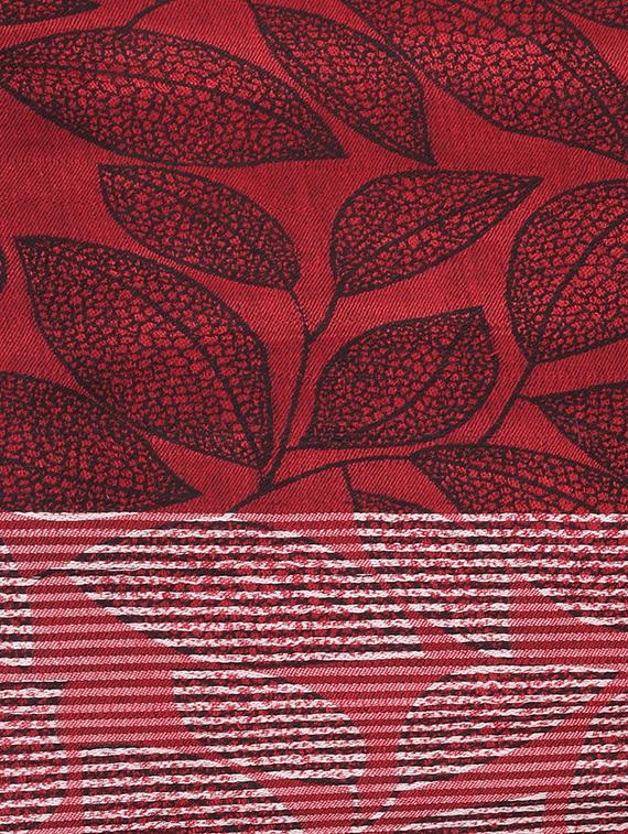 leaf striped shawl - 15439325 - Standard Image - 1
