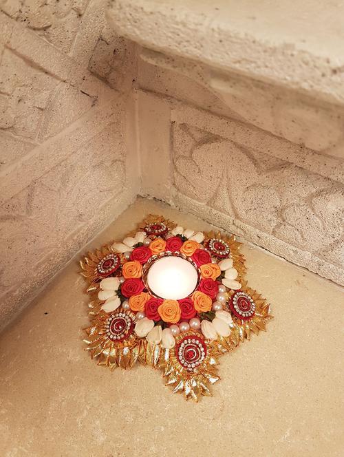 ambbi collections multi colour tea light holder - 15439616 -  Standard Image - 0