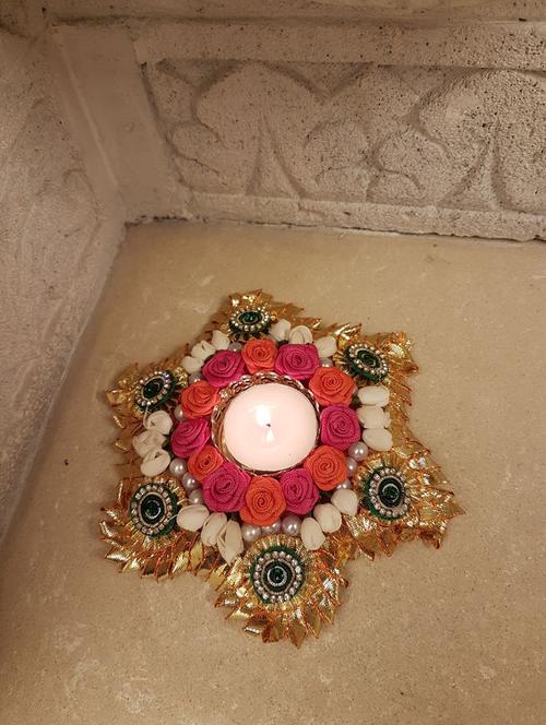 ambbi collections multi colour tea light holder - 15439618 -  Standard Image - 0