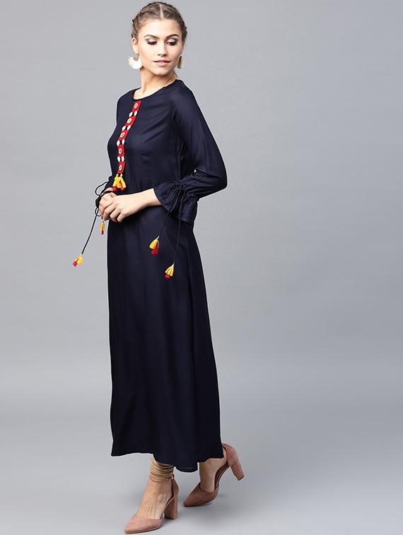 embellished a-line kurta - 15440542 -  Standard Image - 1