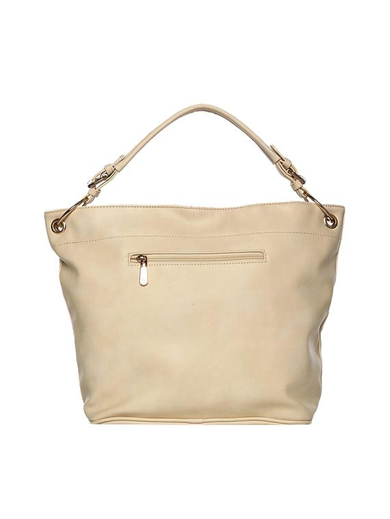 cream leatherette (pu) handbag - 15441447 -  Standard Image - 1