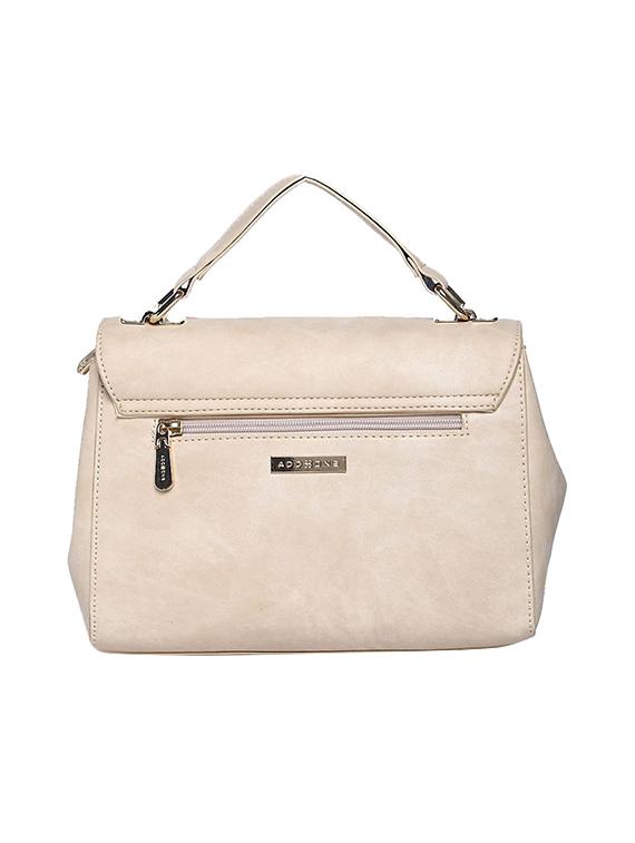 beige leatherette (pu) handbag - 15441526 -  Standard Image - 1