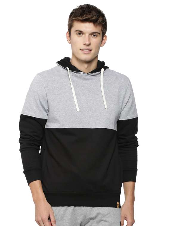 mens color block sweatshirt
