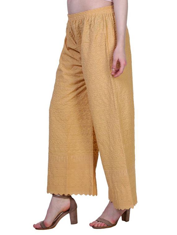 chikankari straight palazzo - 15444957 - Standard Image - 1