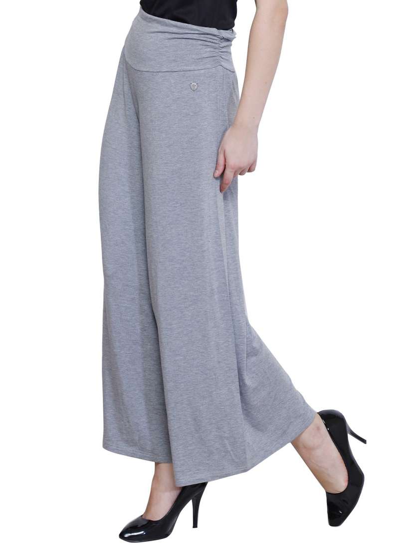 ruched detail straight palazzo - 15449272 - Standard Image - 1