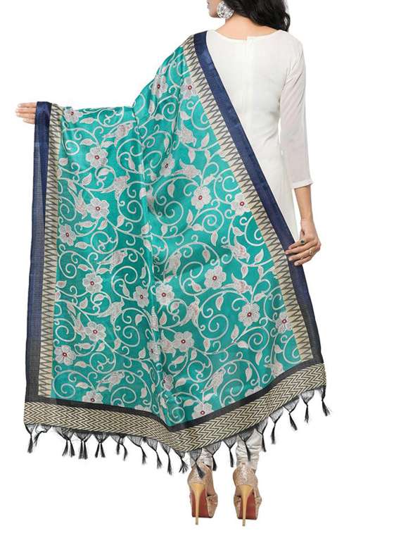 green khadi dupatta - 15454535 - Standard Image - 1
