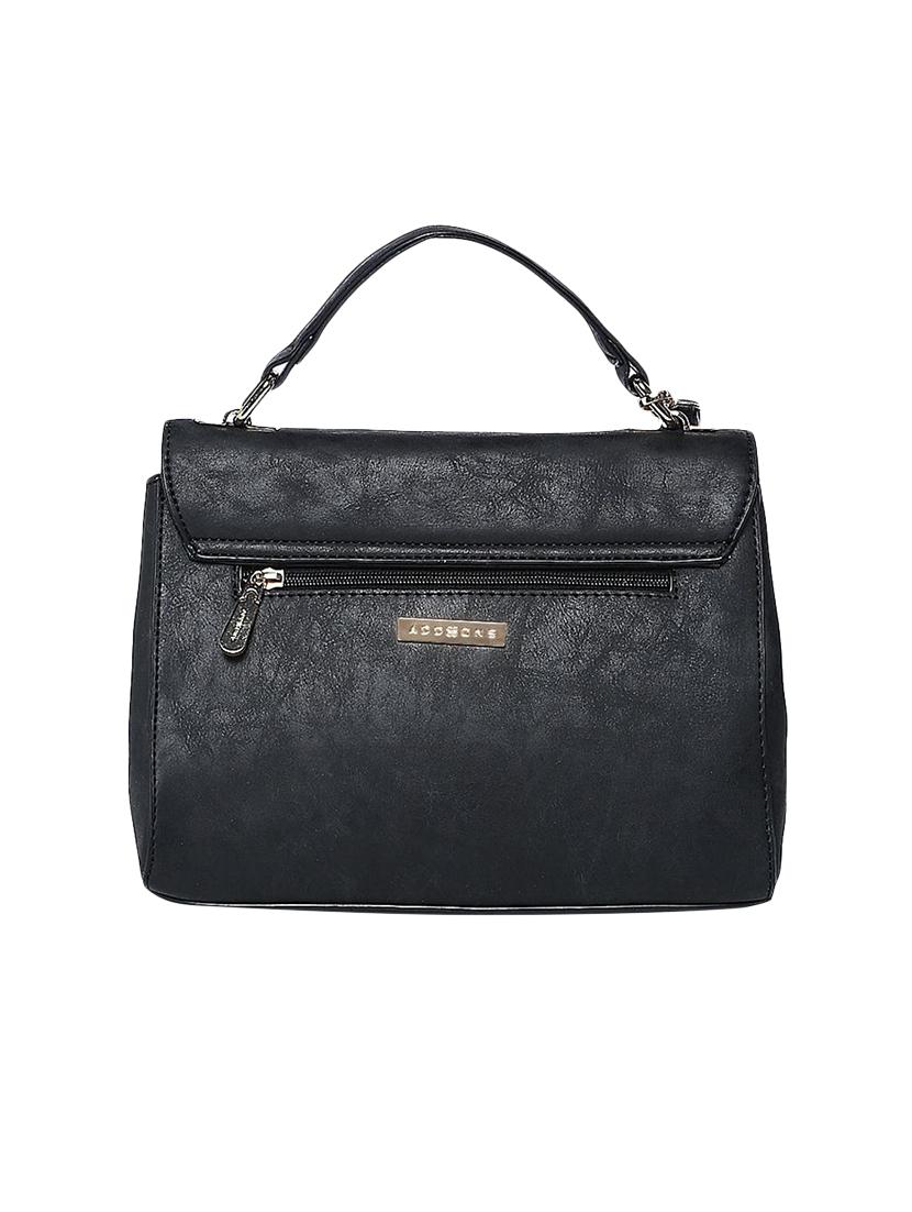 black leatherette (pu) handbag - 15455046 - Standard Image - 1