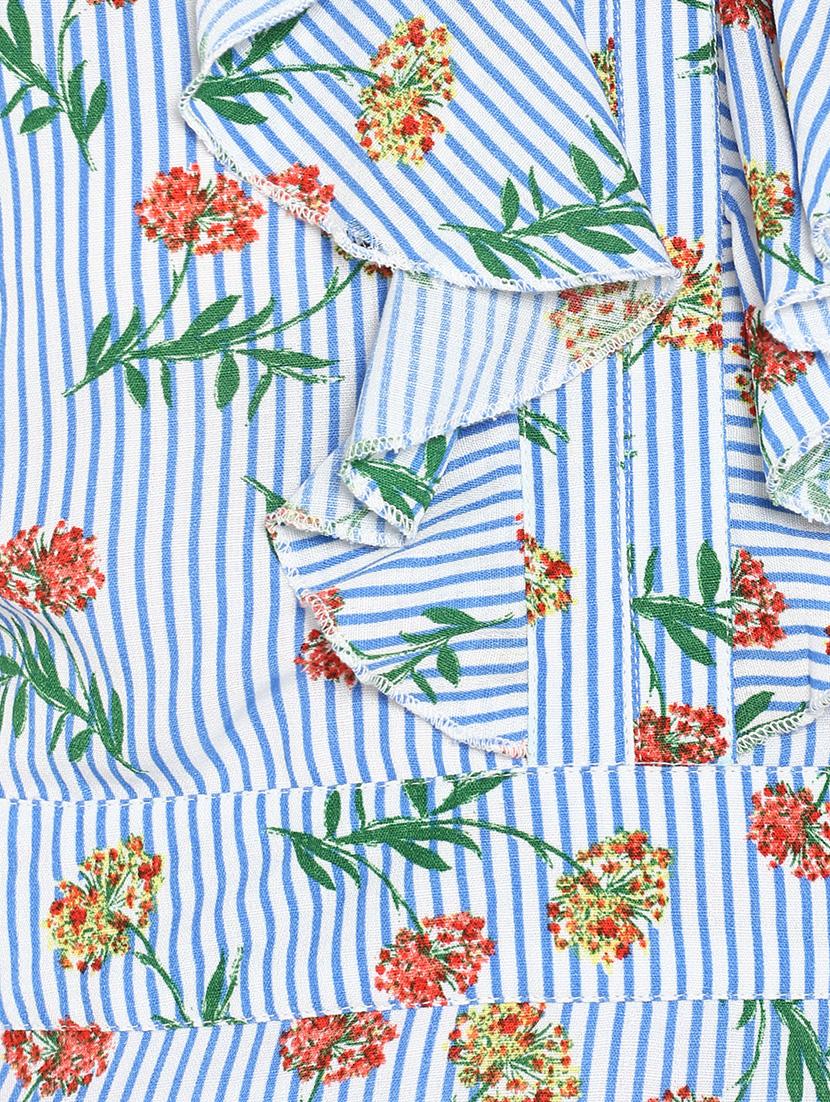 ruffle detailed striped printed dress - 15455948 - Standard Image - 4