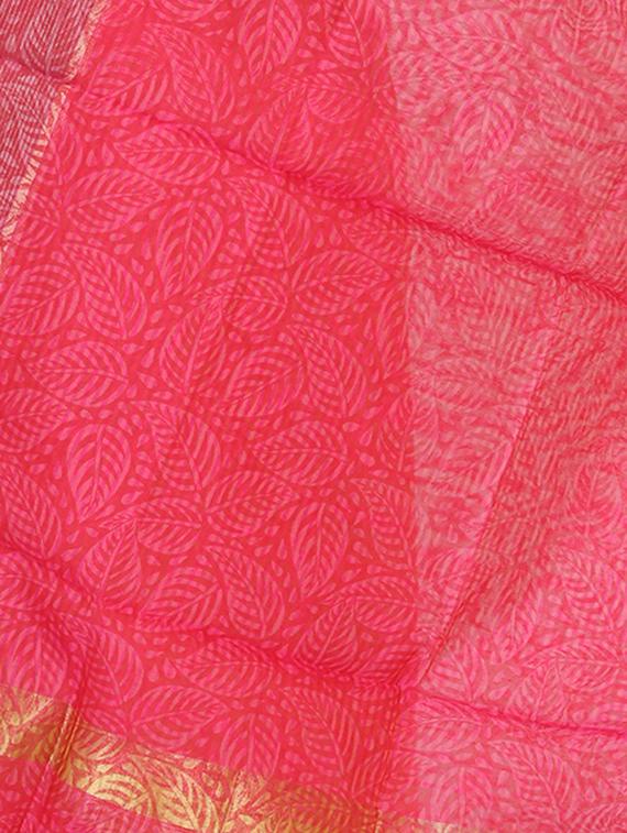 pink chanderi dupatta - 15456941 -  Standard Image - 1